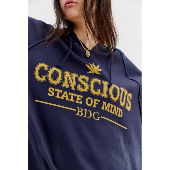 Urban Outfitters BDG Ryder Conscious State Of Mind Oversized Hoodie Sweatshirt S - Picture 2 of 10